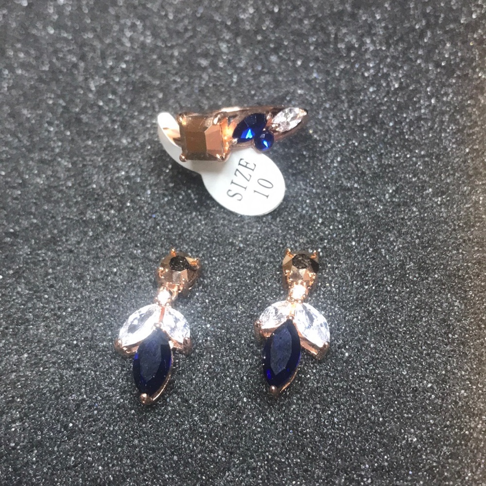 Fragrant Jewels size 10 ring and earring set